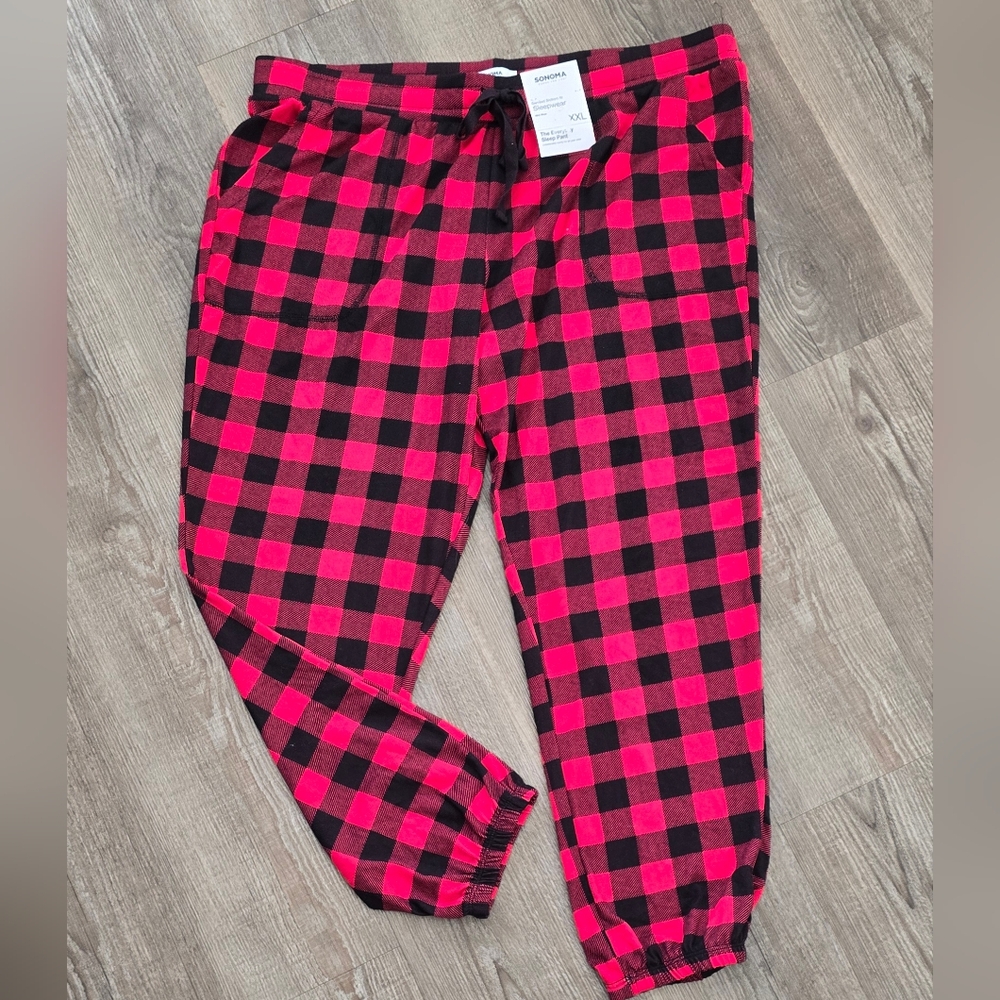 Sonoma black and red checkered  christmas lounge / pajama pants size XXL